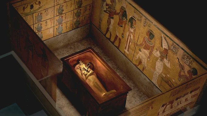 The tomb of King Tutankhamun in Egypt.