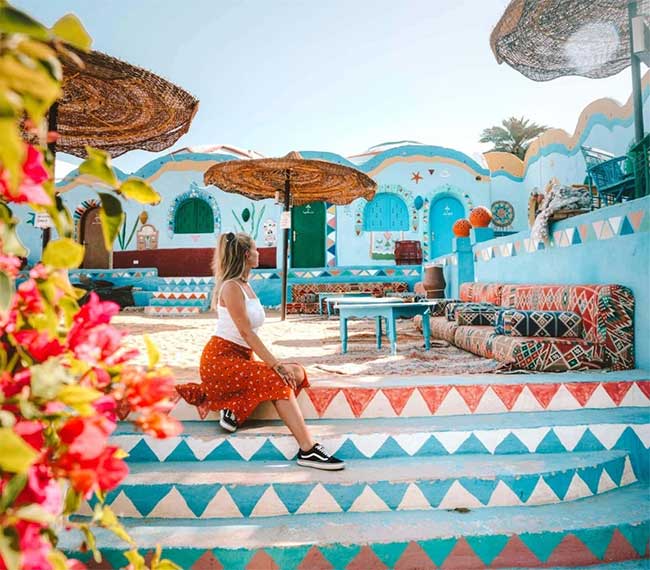 Colorful Nubian village.