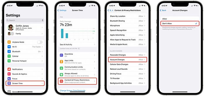  Steps to set the Screen Time passcode feature on iPhone. 