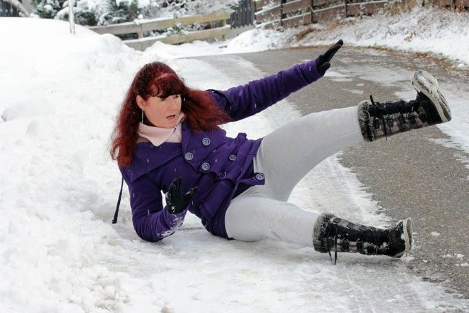 The slippery ice surface is due to a "lubricating layer" pushed to the surface.
