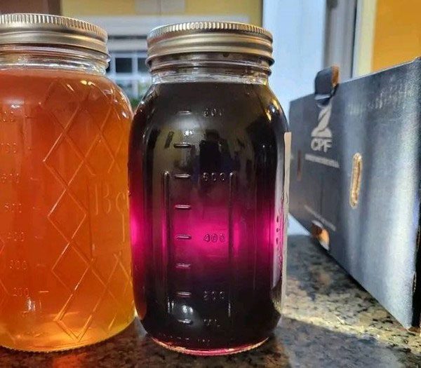 The recently posted image of purple honey has garnered over 1.4 million views