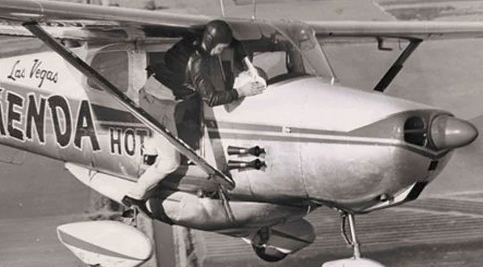 Mission carried out by World War II veteran pilot Robert Timm.