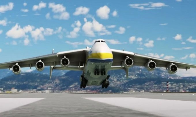 Antonov AN-225 in Microsoft flight simulation program.