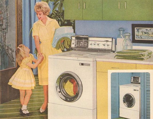 The washing machine was invented in the 1850s.