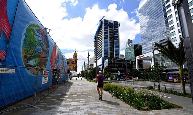 A corner of Auckland city, New Zealand.