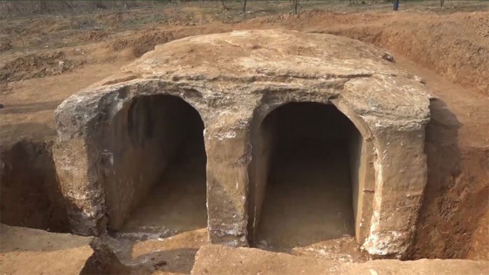 Ming Dynasty aristocratic tomb in Hunan Province, southern China.