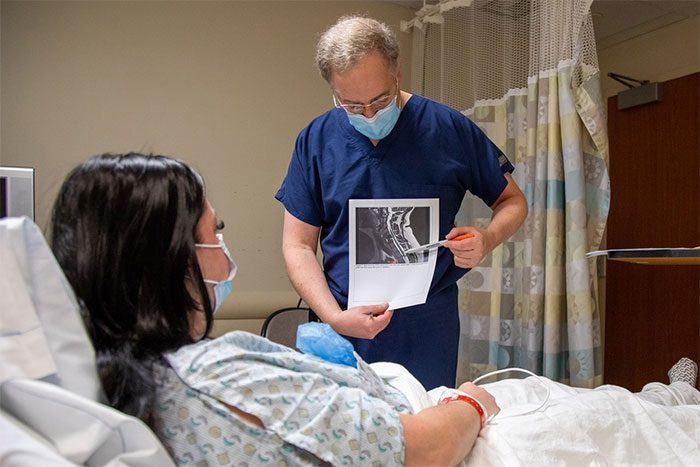 After a severe stroke, doctors had to perform brain surgery to remove the damage