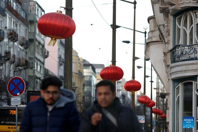 Lantern decorations in Lisbon.