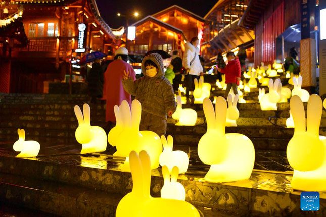 "Rabbit Garden" in Hubei (China).