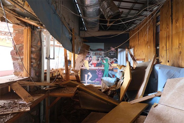 In less than three years, the northern giant termites have destroyed the Galaxy Auditorium restaurant. (Photo: Washington Post).
