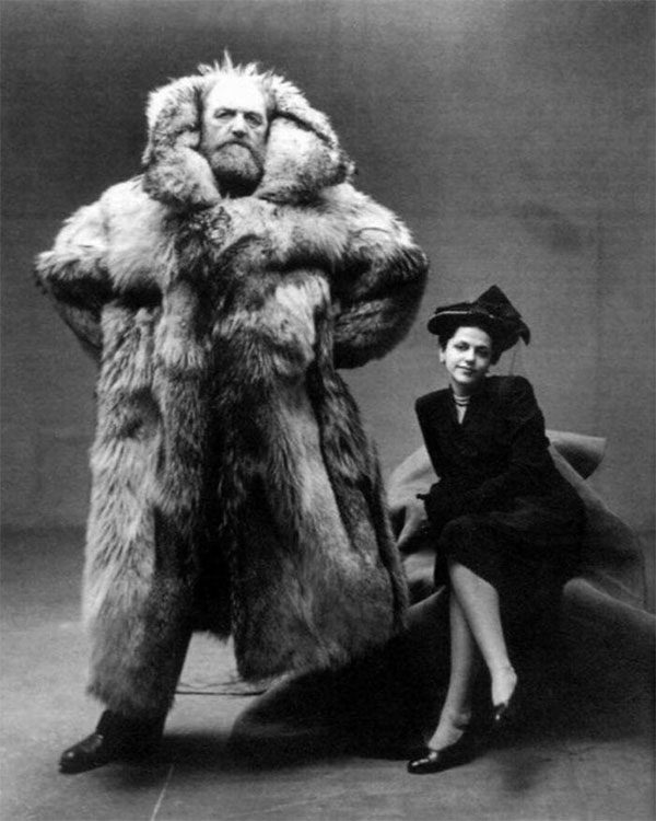 Portrait of Arctic explorer Peter Freuchen and his wife