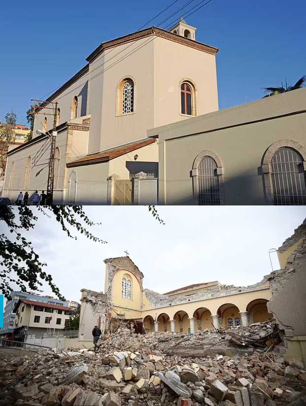 Latin Church in Iskenderun before and after the earthquake