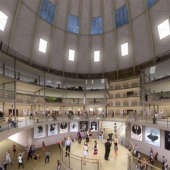 Prisons have been converted into multifunctional spaces for students to study and live.