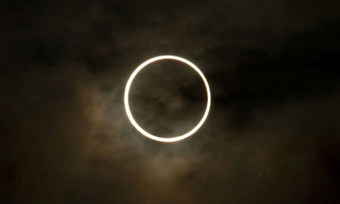 Annular solar eclipse observed from Tokyo, Japan on May 21, 2012.
