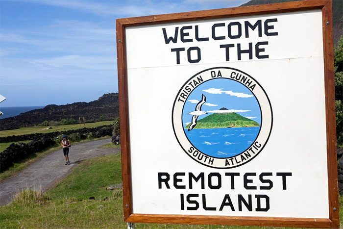Most isolated place: Tristan da Cunha, South Atlantic