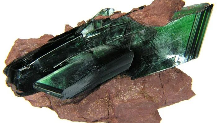 Vivianite has been observed in rock and crystal form