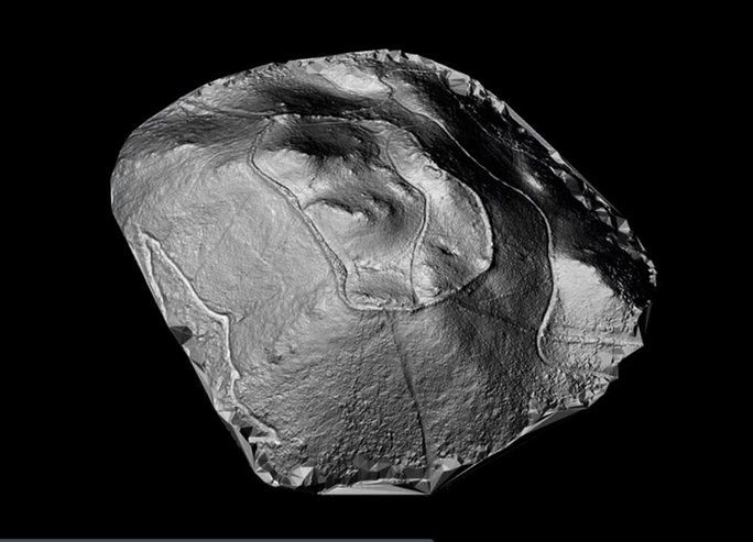 LiDAR image showing the existence of a ghost fortress on the hill