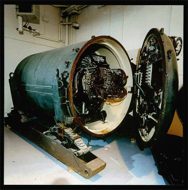 Prototype of a nuclear mine.