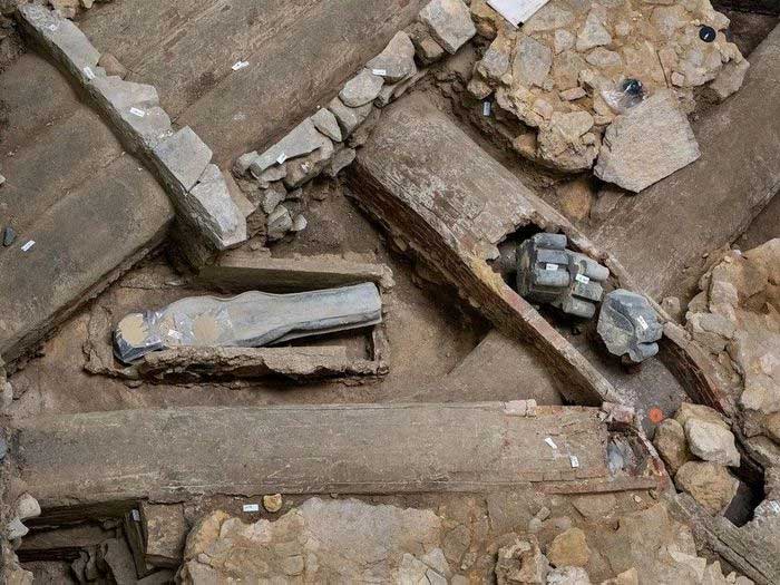 Ancient Coffin Discovered Beneath Notre-Dame Cathedral in Paris, France