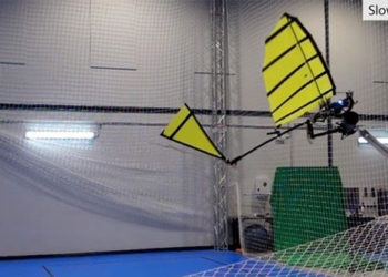 robot winged drone can fly down horizontal like a bird 124831