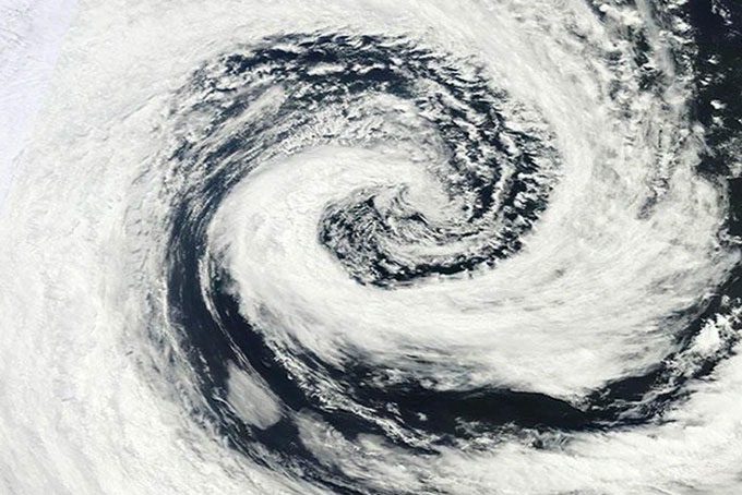 A tropical superstorm appeared off the coast of Australia in 2012.