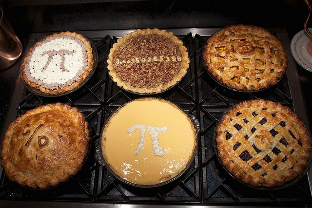 On Pi Day, many people celebrate by baking together.