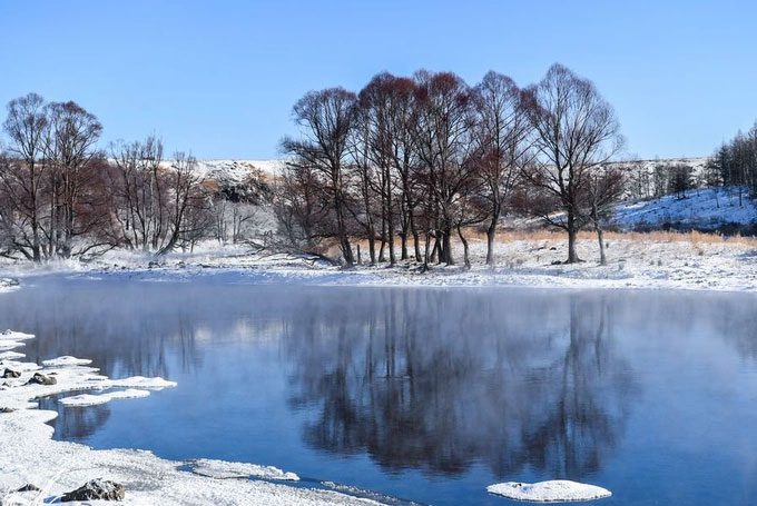 The picturesque beauty of the river when winter arrives.