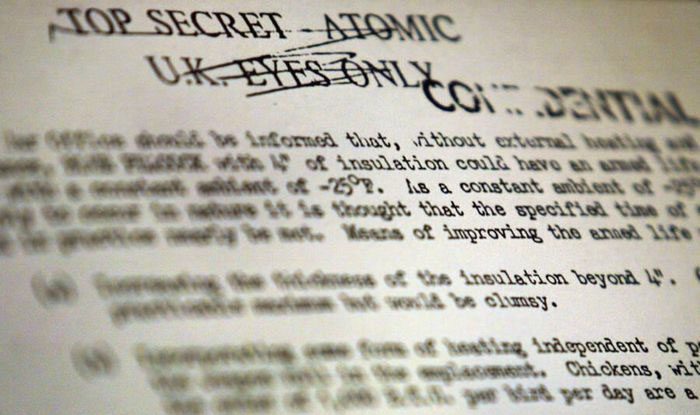 A top-secret document explaining the plan to use chickens in nuclear mines.