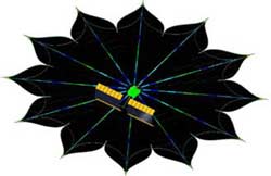 Concept of the sunshade imagined by astronomer Webster Cash