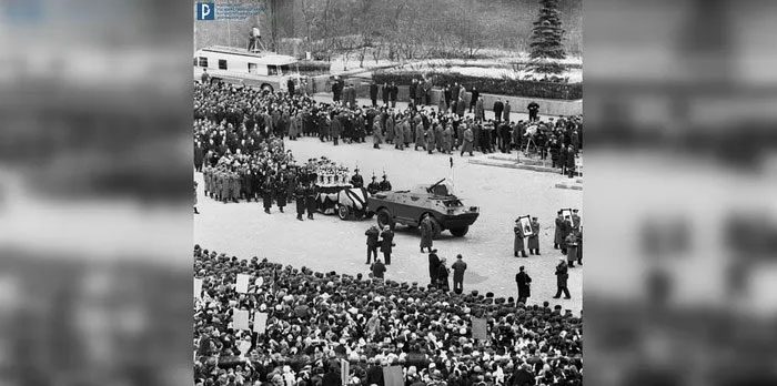 Funeral of astronaut Yuri Gagarin.