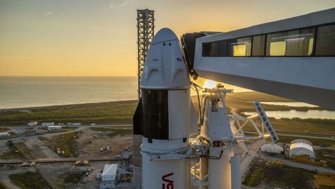 Crew Dragon Endeavour and SpaceX's Falcon 9 rocket