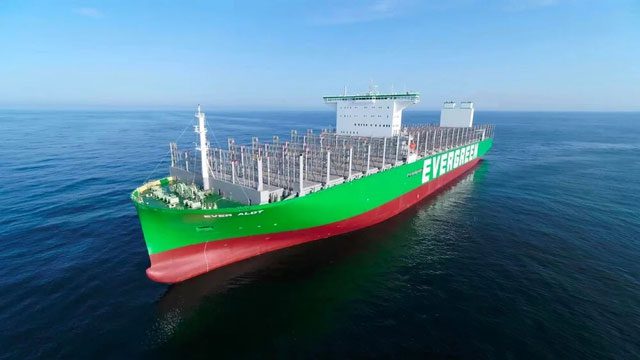 The Ever Alot can carry 240,000 tons of cargo at once.