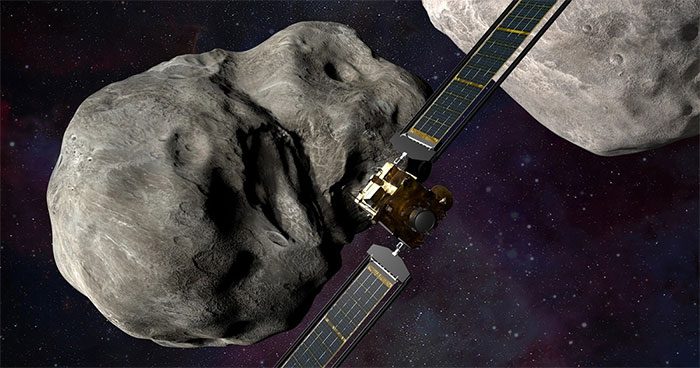 NASA's DART spacecraft collided with the asteroid Dimorphos.