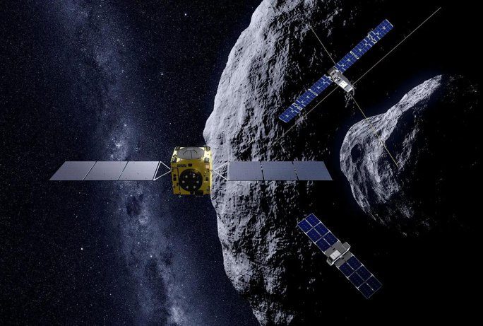 Hera and the pair of CubeSat sub-spacecraft