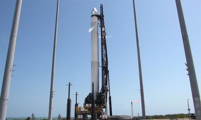 Terran 1 rocket from Relativity Space fueling for its first launch attempt