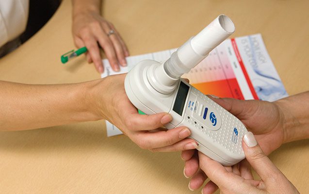 Breath test to check for H. Pylori.