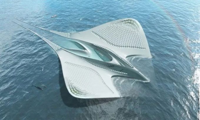 Design of the Meriens floating city.