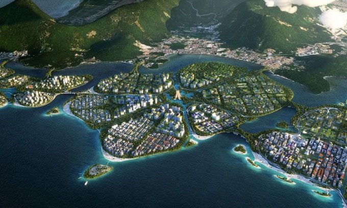 Design of the offshore city near Penang.