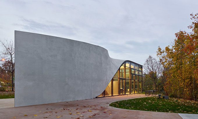 The Cube is said to be the world's first building constructed from carbon concrete.