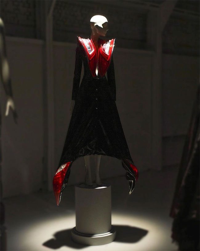Hyundai car parts recycled into Jeremy Scott's collection.