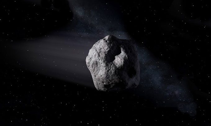 Simulation of asteroid 2016 HO3.
