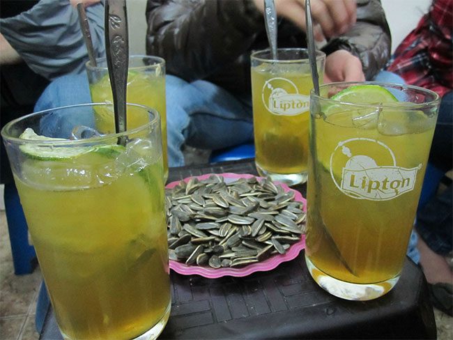 Just a cup of tea and a plate of sunflower seeds can lead to hours of conversation.