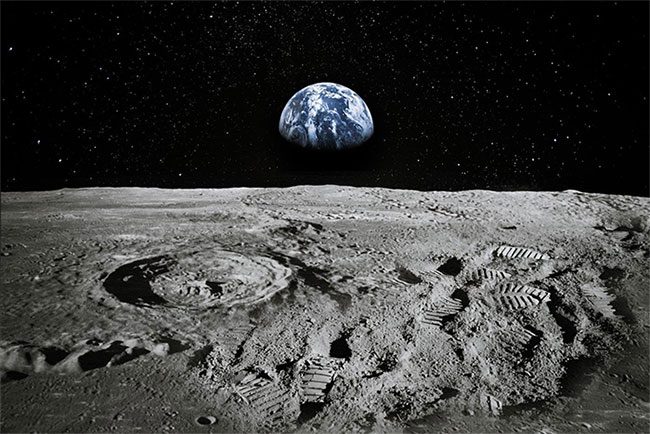 Earth viewed from the Moon