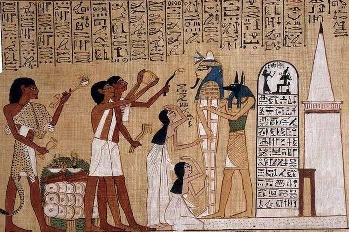 An excerpt from the Egyptian Book of the Dead reflecting the beliefs of ancient Egyptians.