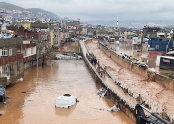 turkey disaster continues to hit cities just destroyed by earthquake and flooding roads are collapsed 126451