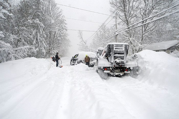 Snow in Buffalo, New York.