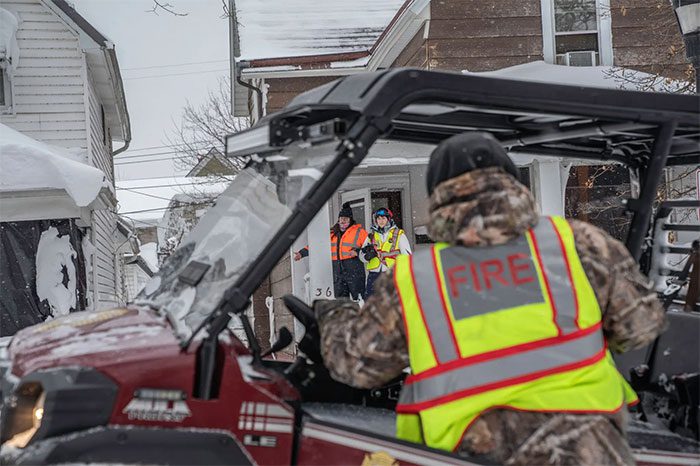 Heavy snowfall also hinders rescue efforts to reach victims.