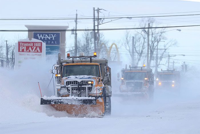 Buffalo is the most severely affected city in this snowstorm.