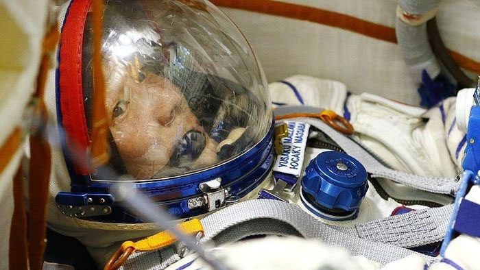 Billionaire Yusaku Maezawa during astronaut training in Moscow, Russia.