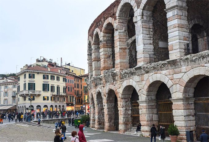 Verona Arena is a 2,000-year-old amphitheater.
